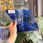 Dark Blue Transparent Mouth Blown Lamberts Sheet Glass