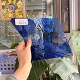 Dark Blue Transparent Mouth Blown Lamberts Sheet Glass