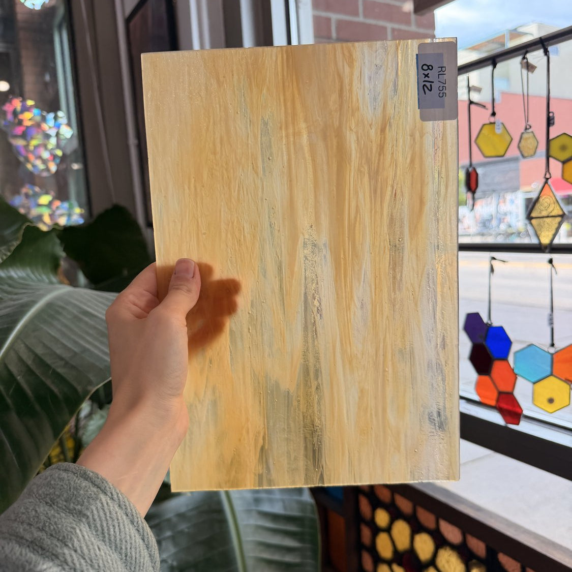 Amber Clear Whispy Wissmach Sheet Glass
