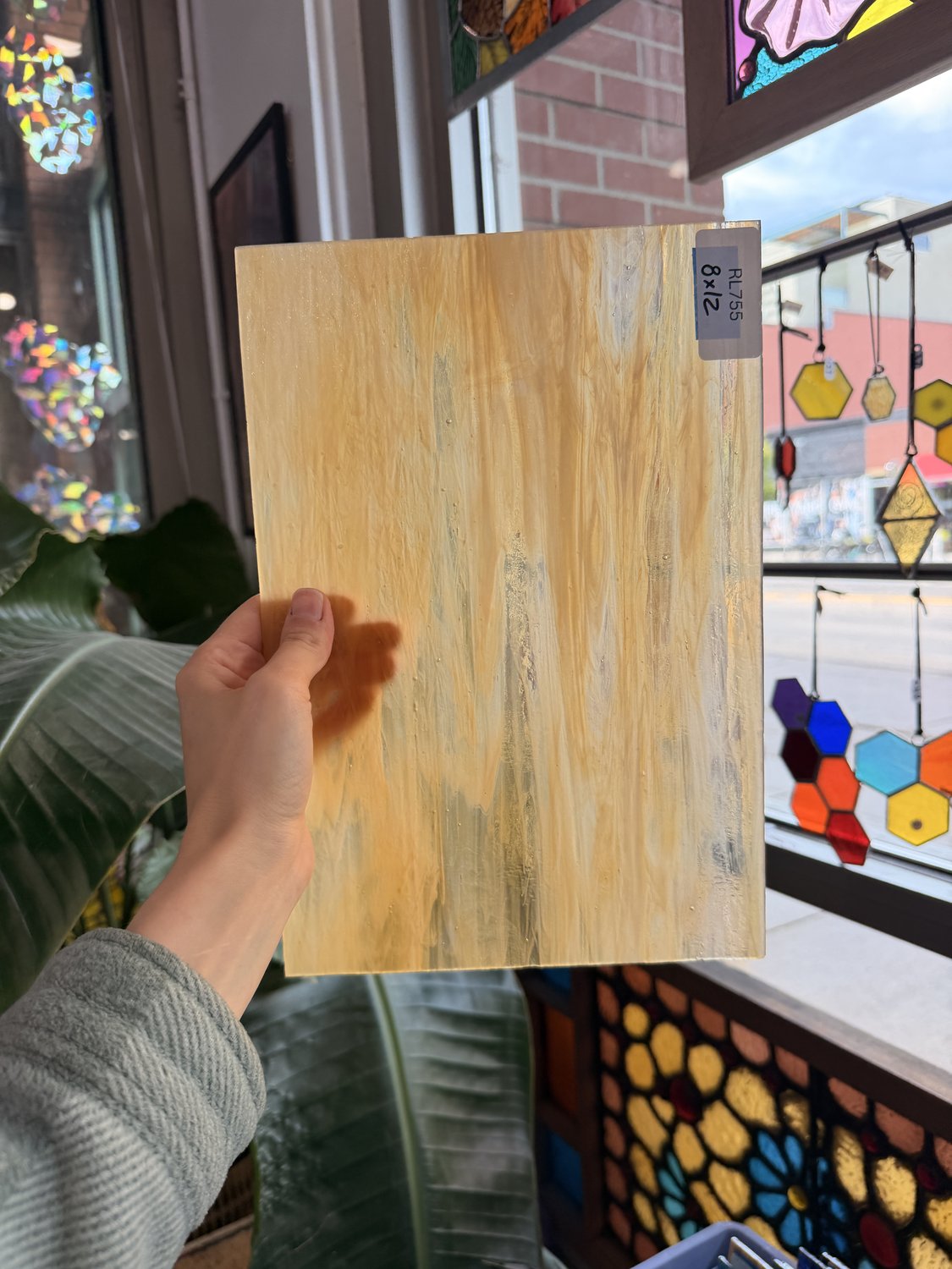 Amber Clear Whispy Wissmach Sheet Glass – RL755