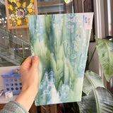 Mixed Green Mottled Bullseye Sheet Glass – RL757