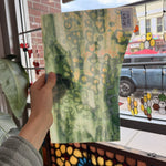 Mixed Green Mottled Bullseye Sheet Glass – RL758