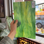 Green Yellow Mixed Vintage Uroboros Sheet Glass