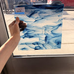 Clear & Blue Aventurine Bullseye Sheet Glass Fusible 90 COE (002140-0030-F)