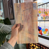 Purple Amber Wispy Vintage Spectrum Sheet Glass – RL761