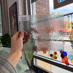 Gray Transparent Oceanside Rough Rolled Sheet Glass Fusible 96 COE – RL764