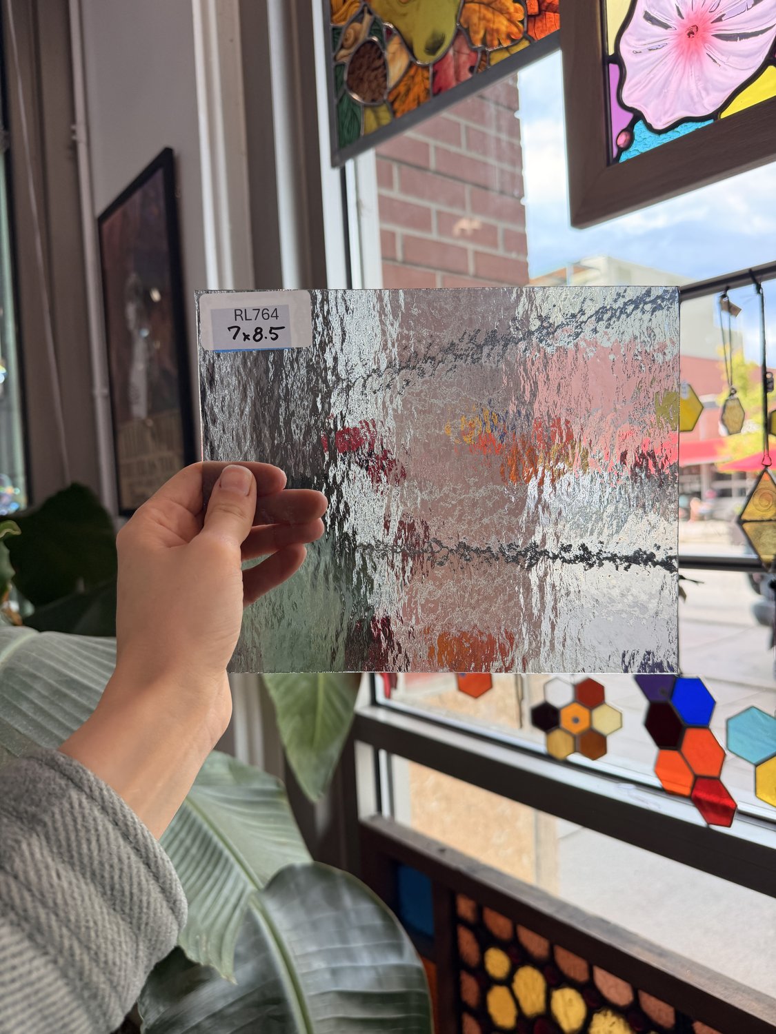 Gray Transparent Oceanside Rough Rolled Sheet Glass Fusible 96 COE – RL764