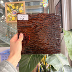 Rare Dark Amber Vintage Ripple Optimum Transparent Sheet Glass – RL767