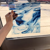Clear & Blue Aventurine Bullseye Sheet Glass Fusible 90 COE (002140-0030-F)