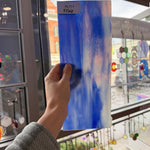 Blue White Mixed Vintage Uroboros Sheet Glass – RL771
