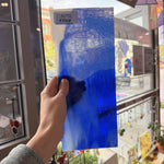 Blue White Mixed Vintage Uroboros Sheet Glass – RL772