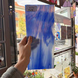 Blue White Mixed Vintage Uroboros Sheet Glass – RL774
