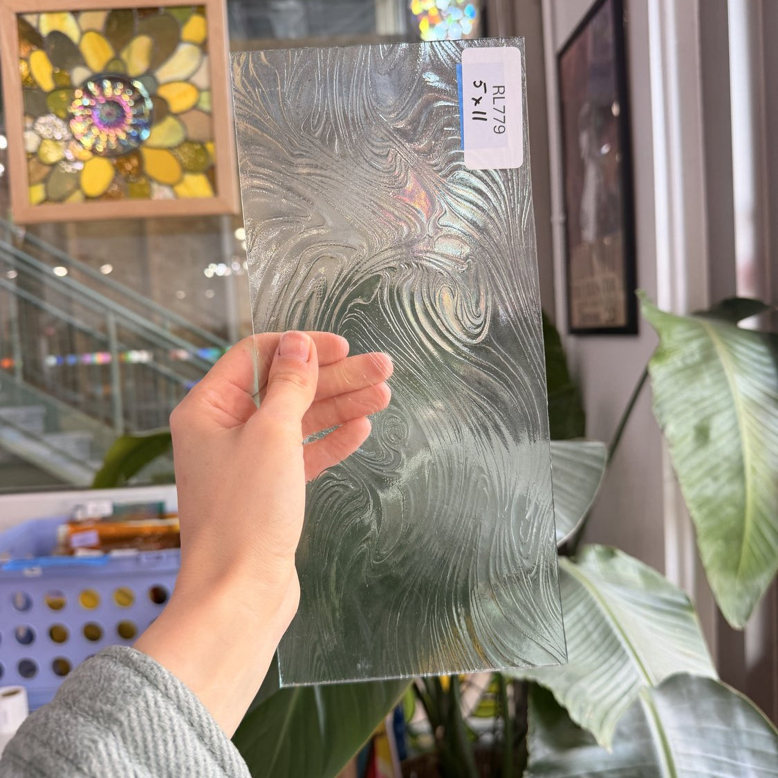 Clear Transparent Taffeta Textured Sheet Glass