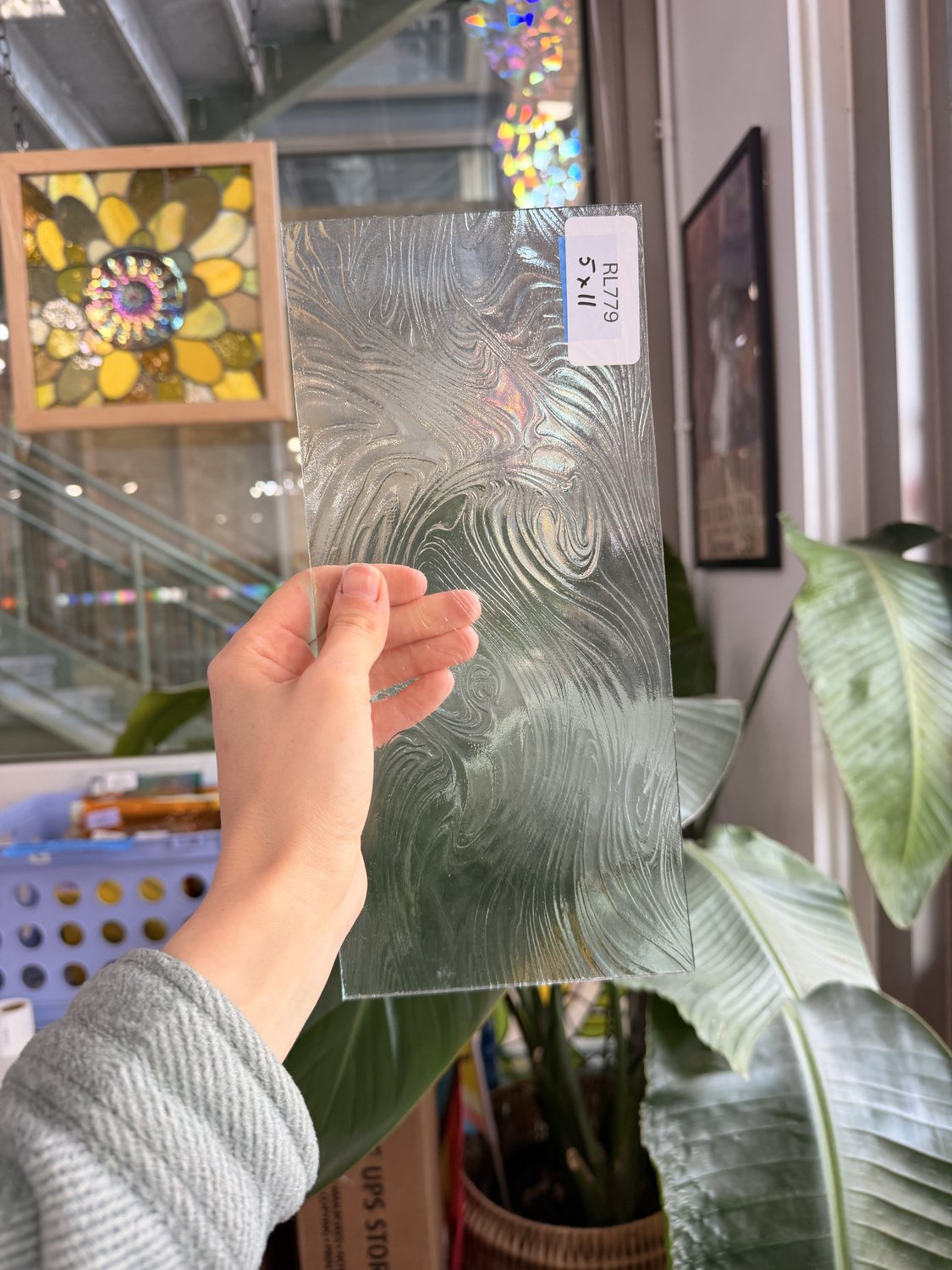 Clear Transparent Taffeta Textured Sheet Glass