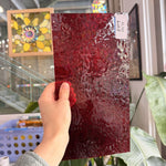 Red Transparent Textured Florentine Wissmach Sheet Glass – RL780