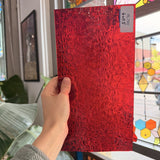 Red Transparent Textured Florentine Wissmach Sheet Glass – RL780