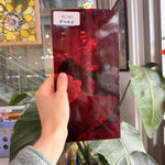 Red Transparent Sheet Glass Oceanside – RL783