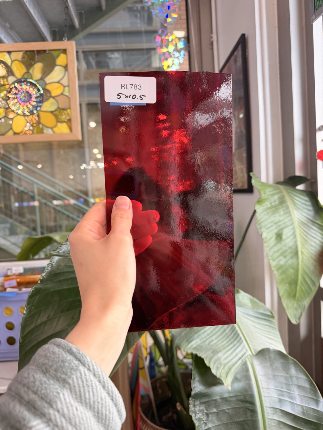 Red Transparent Sheet Glass Oceanside – RL783