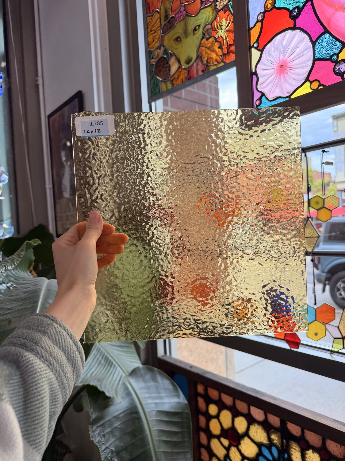 Light Amber English Muffle Sheet Glass
