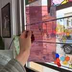 Dark Purple White Wispy Spectrum Sheet Glass