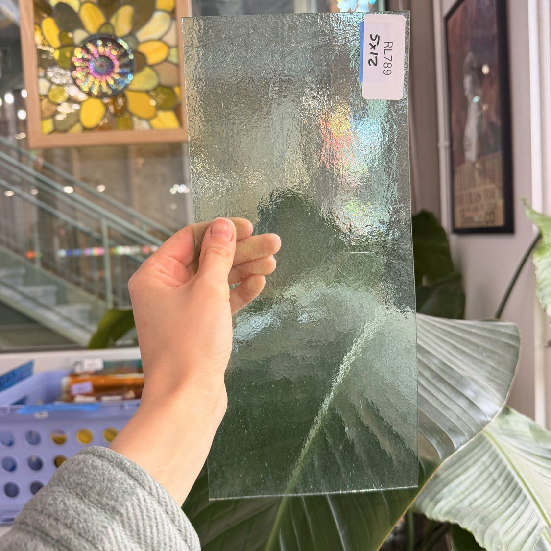 Mint Tint Transparent Bullseye Sheet Glass