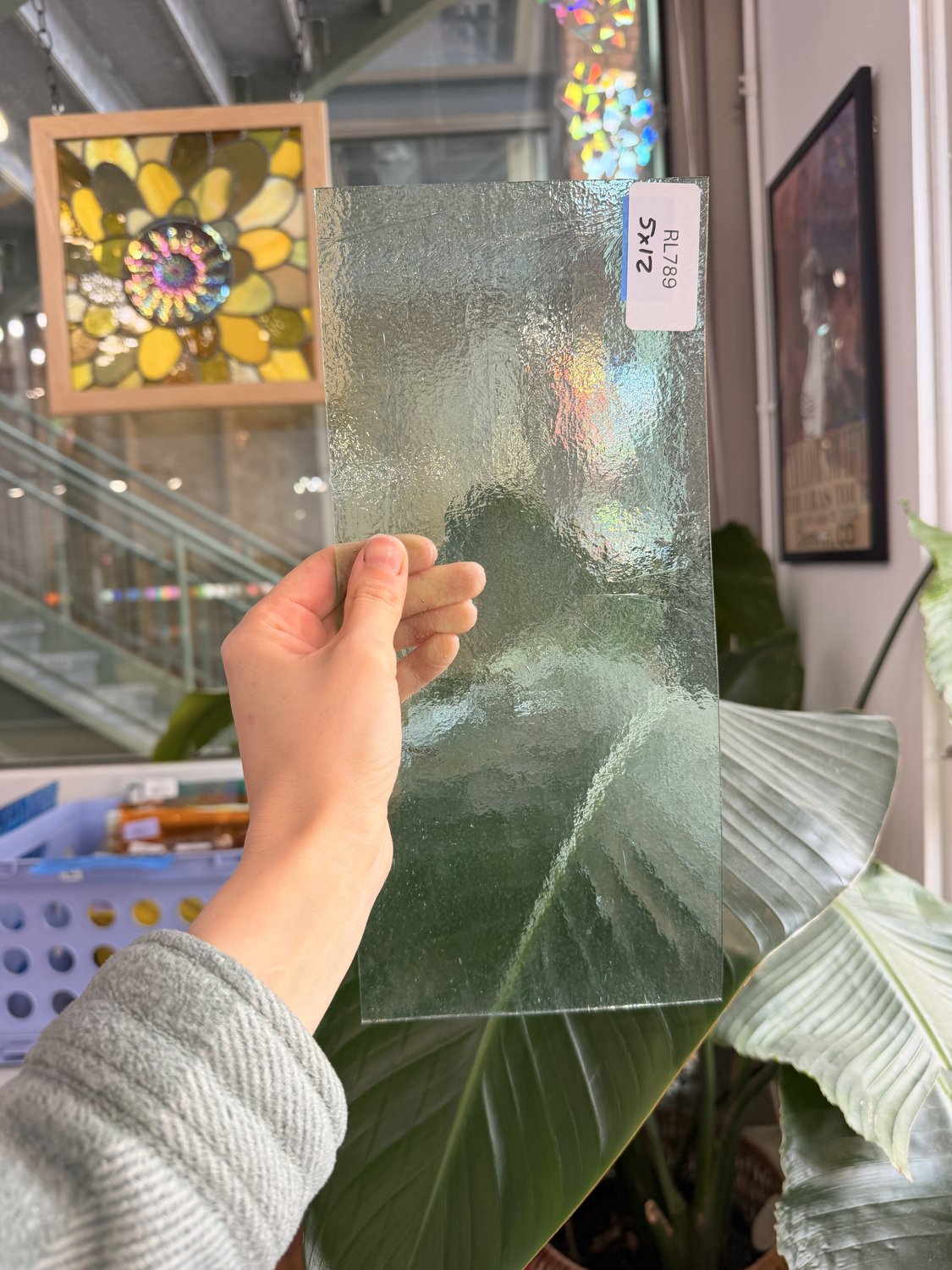 Mint Tint Transparent Bullseye Sheet Glass