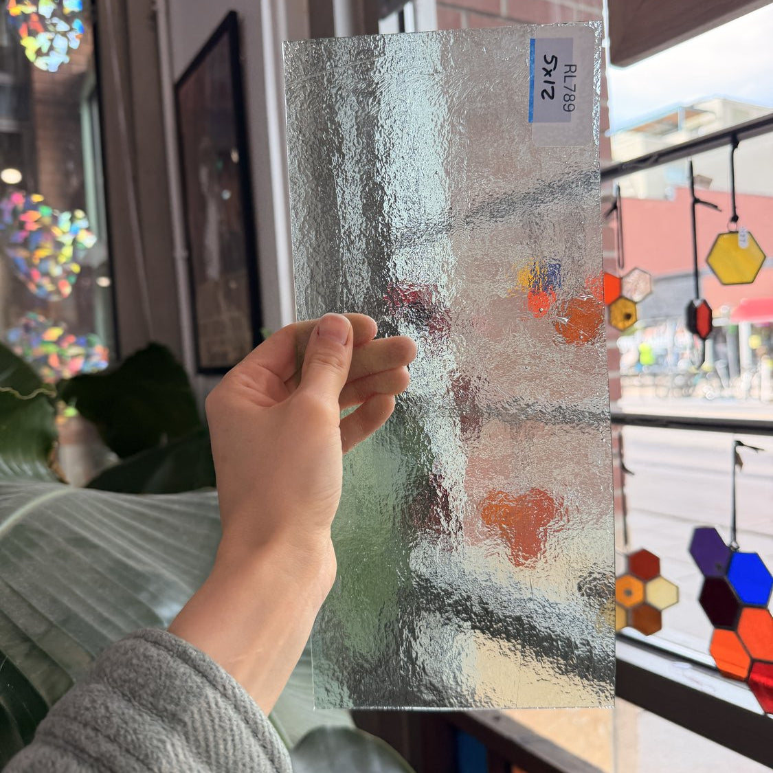Mint Tint Transparent Bullseye Sheet Glass