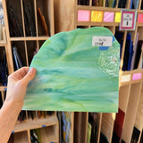 Aqua-Lime Pearl Opal Sheet Glass