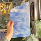 Blue White Wispy Vintage Opal Kokomo Sheet Glass – RL792