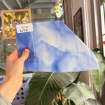 Blue White Wispy Vintage Opal Kokomo Sheet Glass – RL793