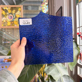 Dark Blue Cobalt Ripple Wissmach Sheet Glass – RL794