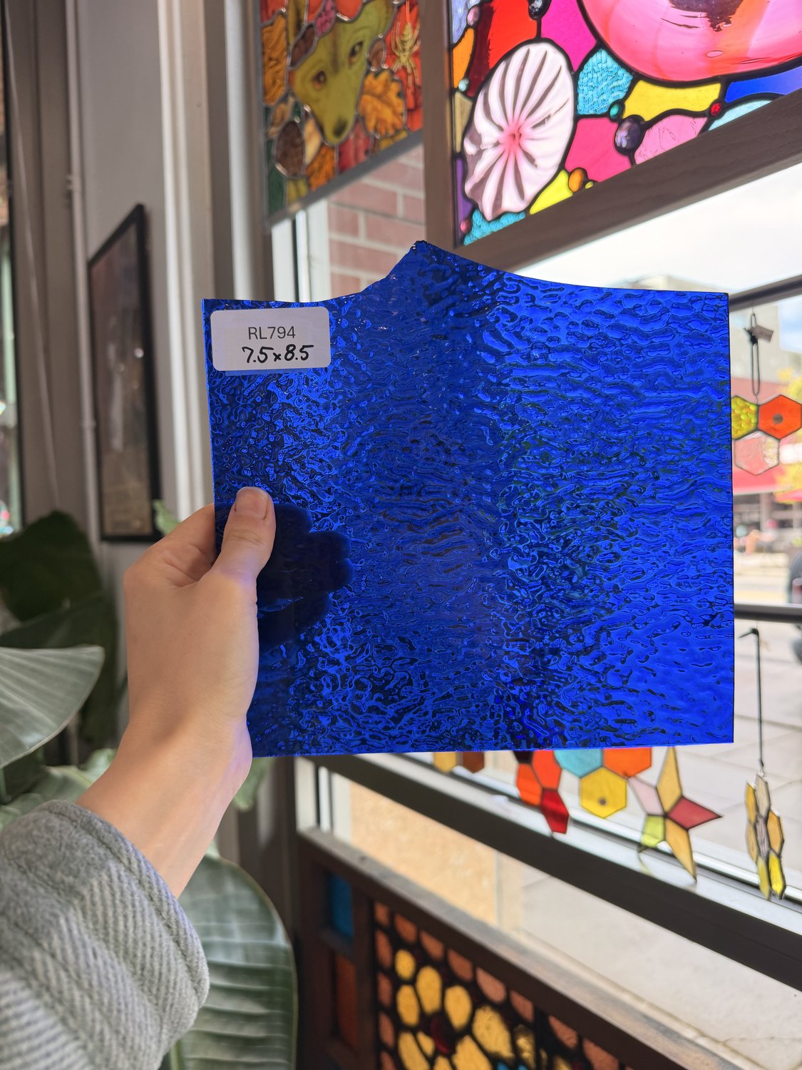 Dark Blue Cobalt Ripple Wissmach Sheet Glass – RL794
