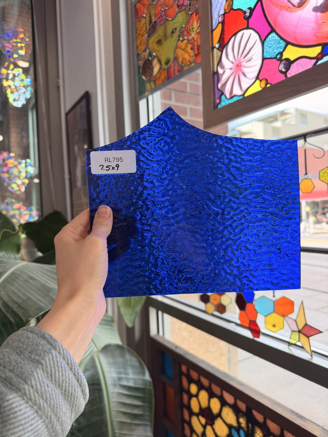 Dark Blue Cobalt Ripple Wissmach Sheet Glass – RL795