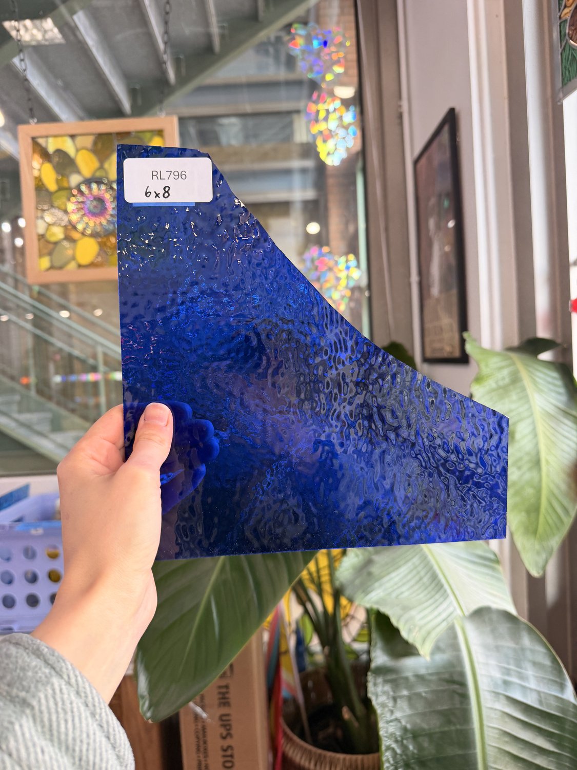 Dark Blue Cobalt Ripple Wissmach Sheet Glass – RL796