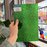 Green Florentine Transparent Textured Wissmach Sheet Glass – RL801