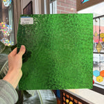 Green Florentine Transparent Textured Wissmach Sheet Glass – RL802