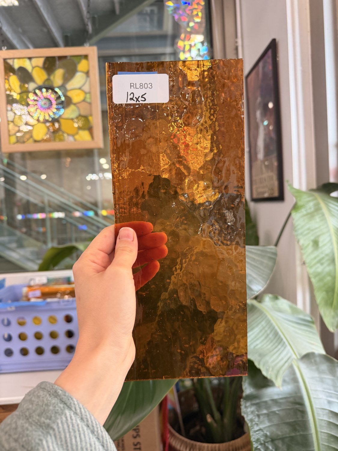 Amber Transparent Textured Choice Sheet Glass – RL803