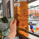 Amber Transparent Textured Choice Sheet Glass – RL803