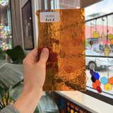 Amber Transparent Textured Choice Sheet Glass – RL804