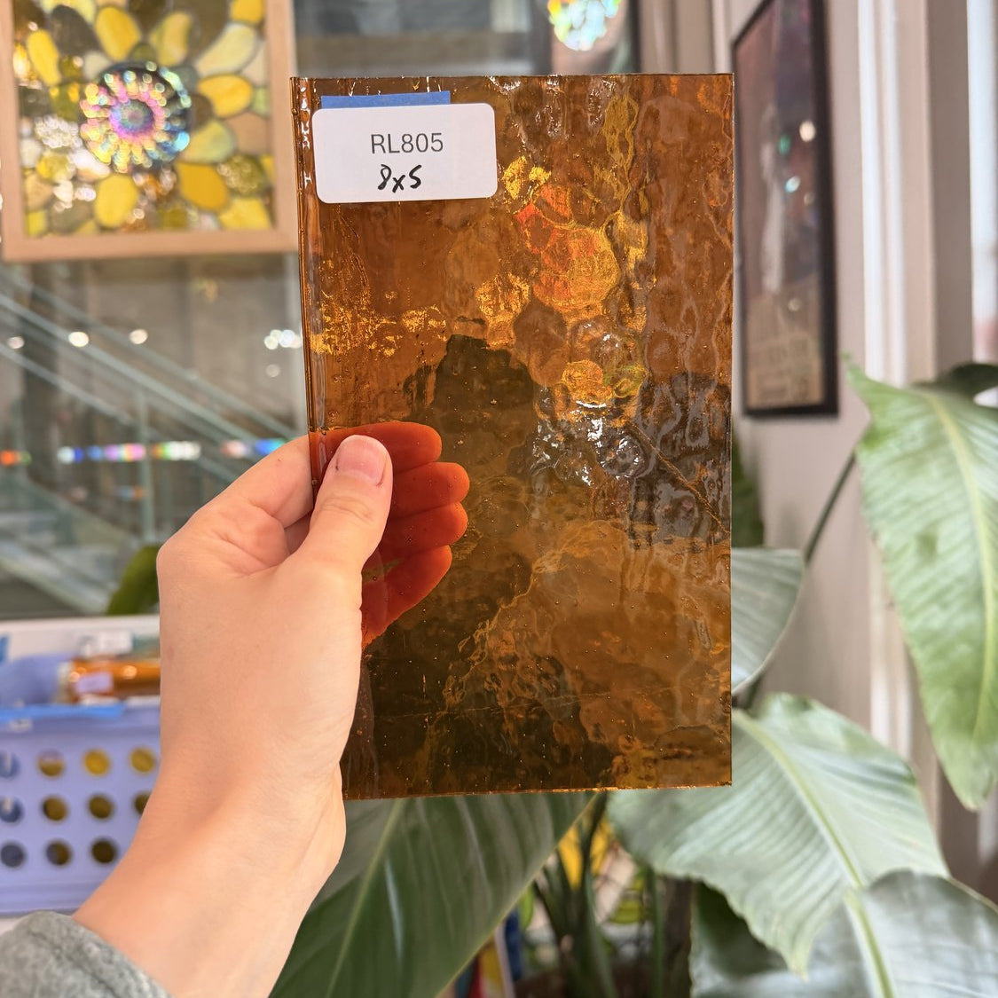 Amber Transparent Textured Choice Sheet Glass