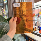 Amber Transparent Textured Choice Sheet Glass – RL806