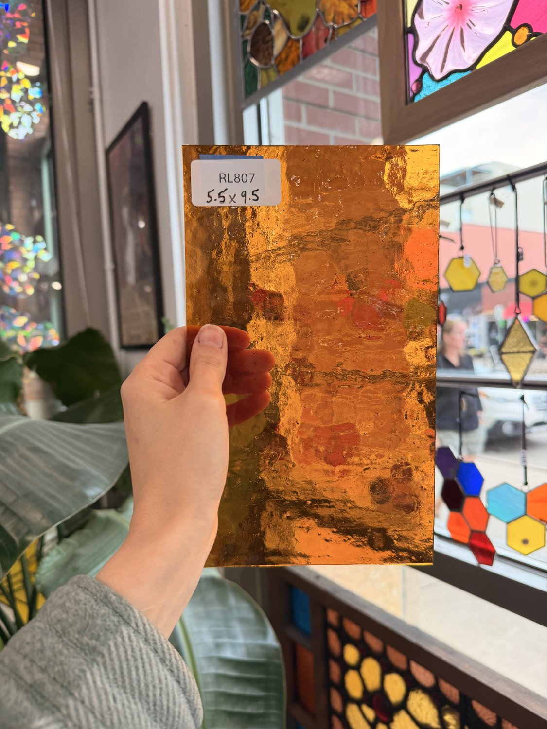 Amber Transparent Textured Choice Sheet Glass – RL807