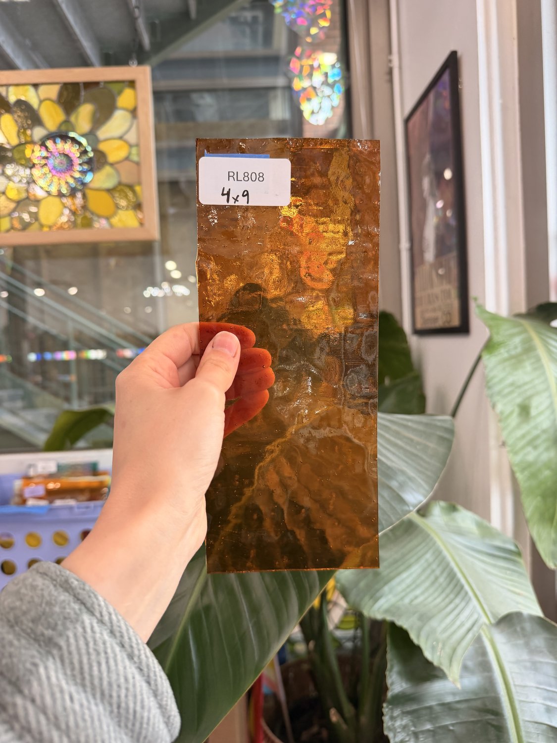 Amber Transparent Textured Choice Sheet Glass – RL808