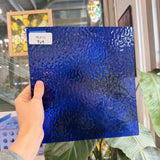 Dark Blue Cobalt Ripple Wissmach Sheet Glass – RL813