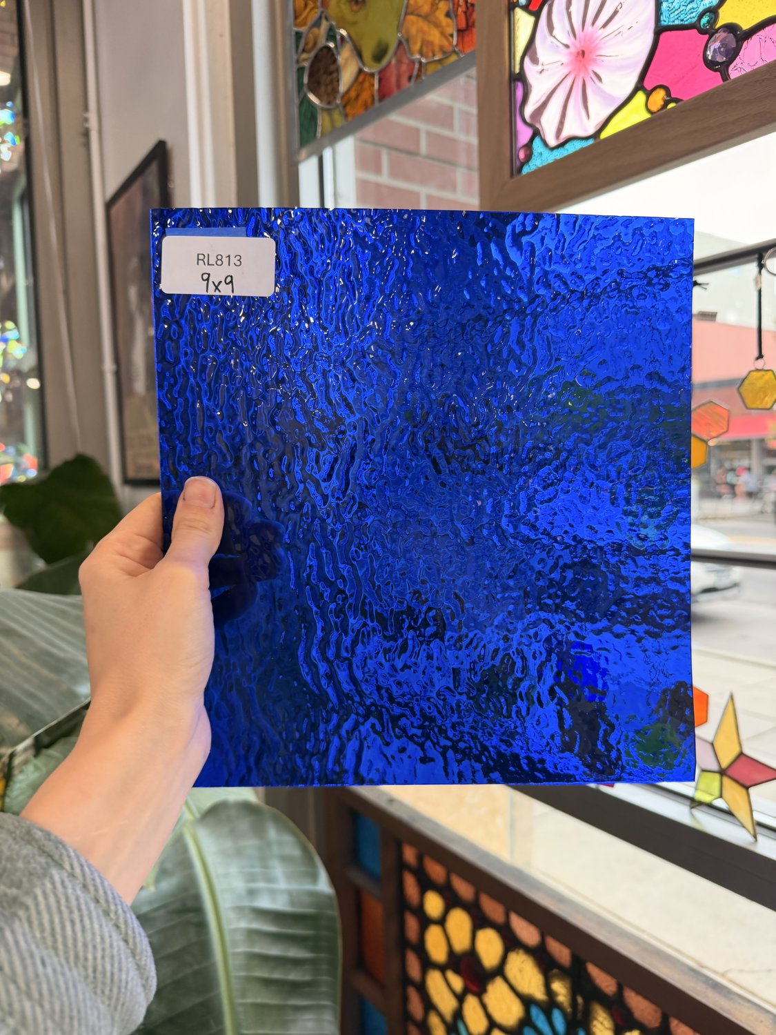 Dark Blue Cobalt Ripple Wissmach Sheet Glass – RL813