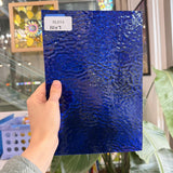 Dark Blue Cobalt Ripple Wissmach Sheet Glass – RL814