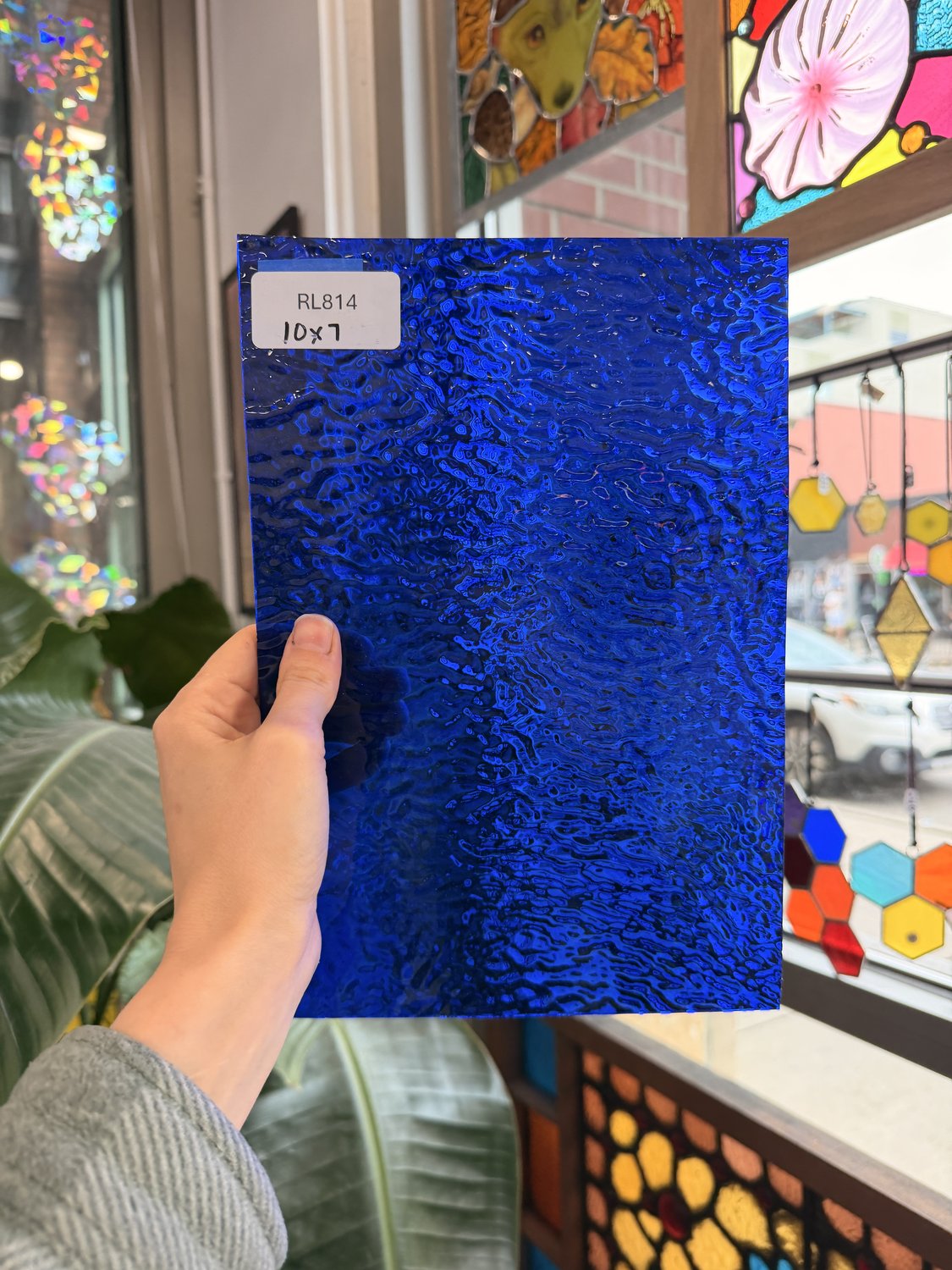 Dark Blue Cobalt Ripple Wissmach Sheet Glass – RL814