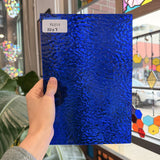 Dark Blue Cobalt Ripple Wissmach Sheet Glass – RL814