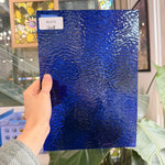 Dark Blue Cobalt Ripple Wissmach Sheet Glass – RL815
