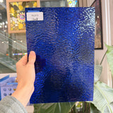 Dark Blue Cobalt Ripple Wissmach Sheet Glass – RL815